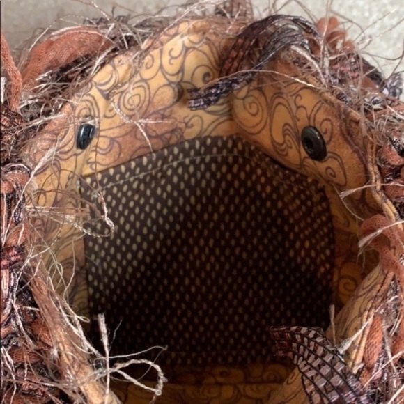 Hand Made Woven Bag Brown Tones One of A  Kind - Picture 6 of 7